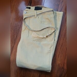 Baccini Light Yellow Pants Size 12